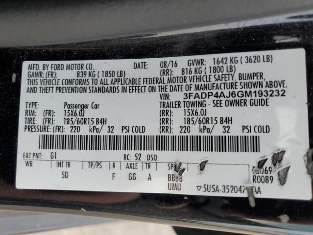 2016 FORD FIESTA S - 3FADP4AJ6GM193232