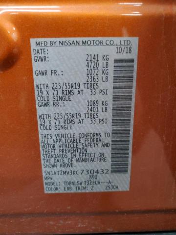 2019 NISSAN ROGUE S - 5N1AT2MV3KC730432