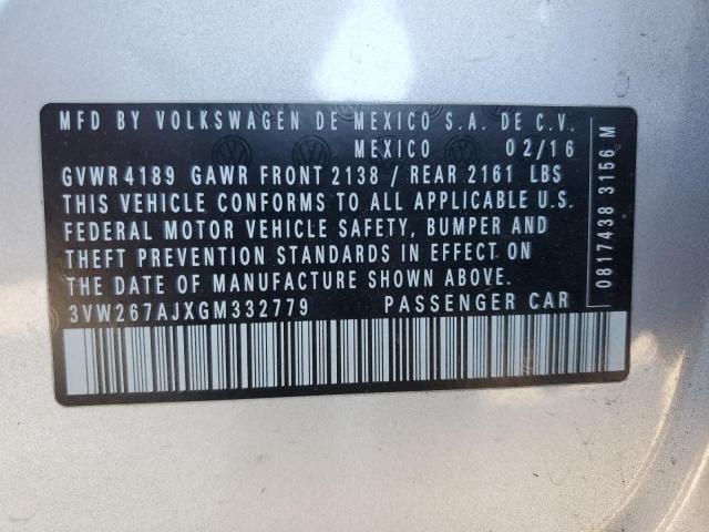 2016 VOLKSWAGEN JETTA S - 3VW267AJXGM332779