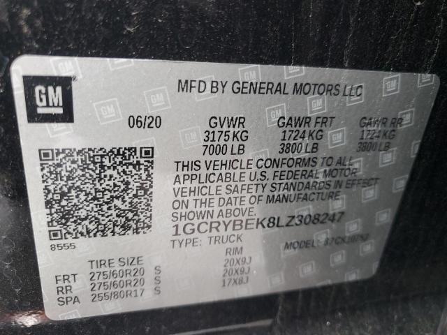 2020 CHEVROLET SILVERADO - 1GCRYBEK8LZ308247