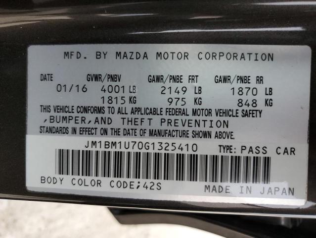 VIN JM1BM1U70G1325410 2016 MAZDA 3 no.12