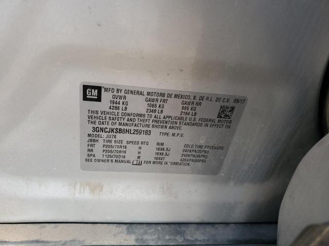2017 CHEVROLET TRAX LS 3GNCJKSB8HL259183