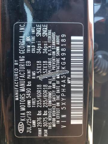 2019 KIA SORENTO EX - 5XYPH4A54KG498189