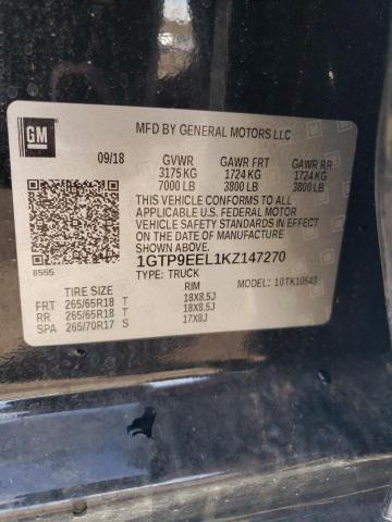 2019 GMC SIERRA K15 - 1GTP9EEL1KZ147270
