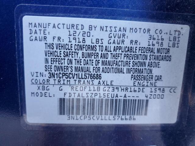 VIN 3N1CP5CV1LL576686 2020 NISSAN KICKS no.13