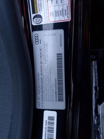 2018 AUDI RS7 PERFOR WUAWRBFC5JN902941