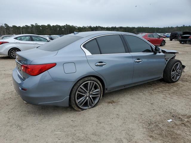 INFINITI Q50 HYBRID 2014 blue sedan 4d hybrid engine JN1AV7AP5EM690955 photo #4