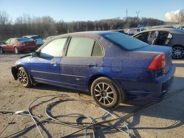 HONDA CIVIC DX V 2004 blue  gas 1HGES163X4L012864 photo #3