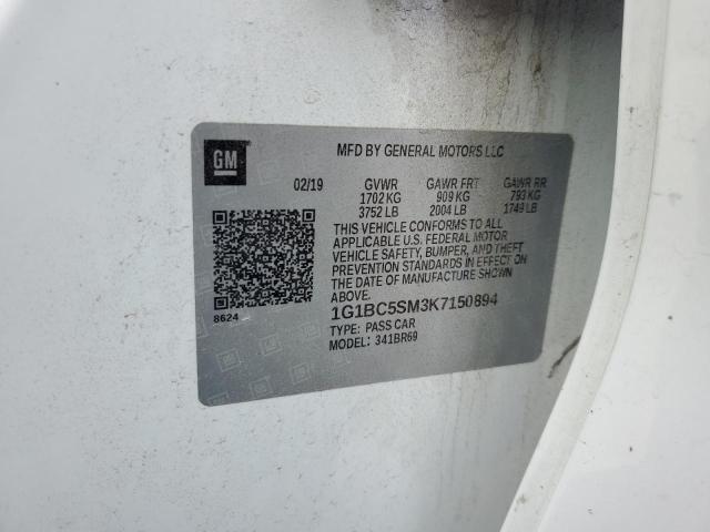 2019 CHEVROLET CRUZE LS - 1G1BC5SM3K7150894
