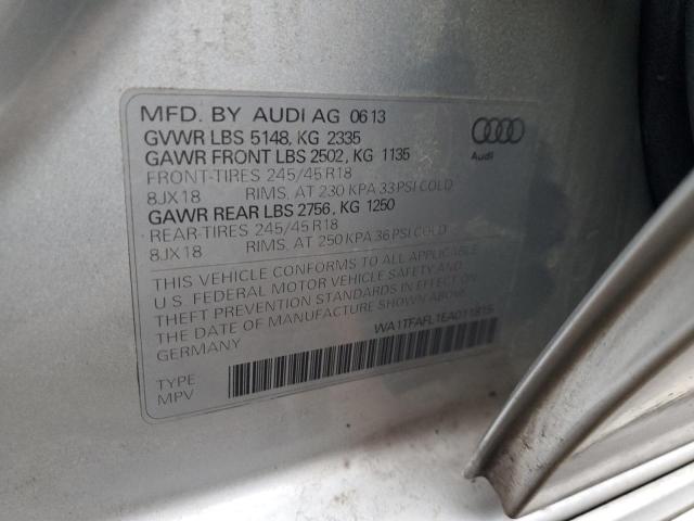 VIN WA1TFAFL1EA011815 2014 AUDI A4 no.14