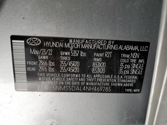 2022 HYUNDAI SANTA FE C 5NMS5DAL4NH469285