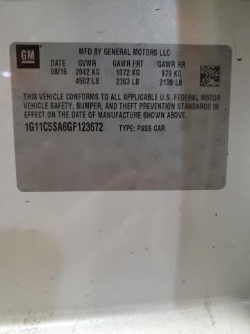 2016 CHEVROLET MALIBU LIM - 1G11C5SA6GF123672