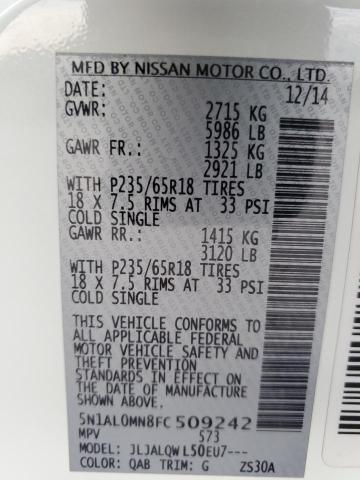 2015 INFINITI QX60 - 5N1AL0MN8FC509242