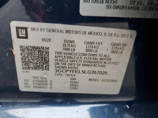 VIN 3GCPYFEL5LG357025 2020 CHEVROLET ALL MODELS no.13