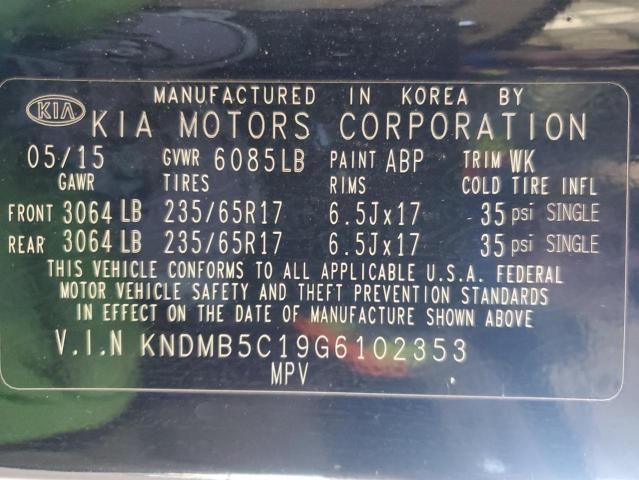 2016 KIA SEDONA LX - KNDMB5C19G6102353