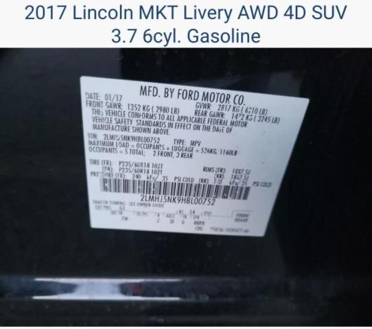 VIN 2LMHJ5NK9HBL00752 2017 LINCOLN MKT no.10