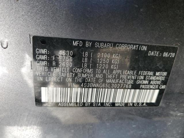 2020 SUBARU LEGACY SPO 4S3BWAG65L3027768