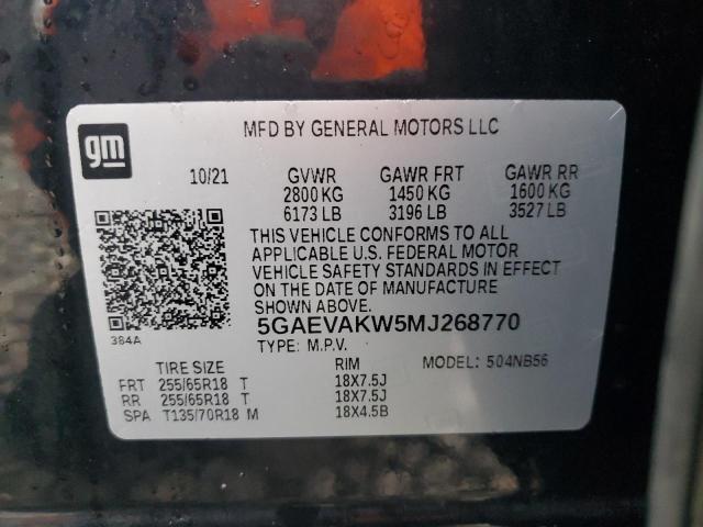 VIN 5GAEVAKW5MJ268770 2021 BUICK ENCLAVE no.14