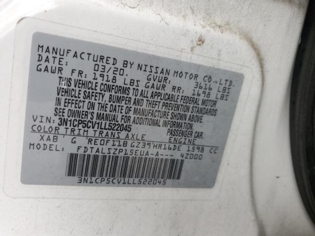 2020 NISSAN KICKS SV - 3N1CP5CV1LL522045