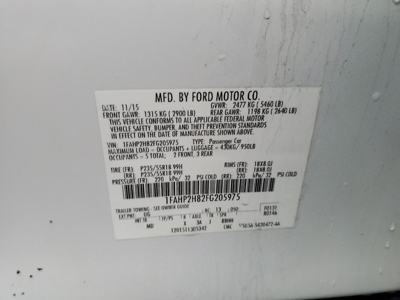 Lot #3030736145 2015 FORD TAURUS SEL