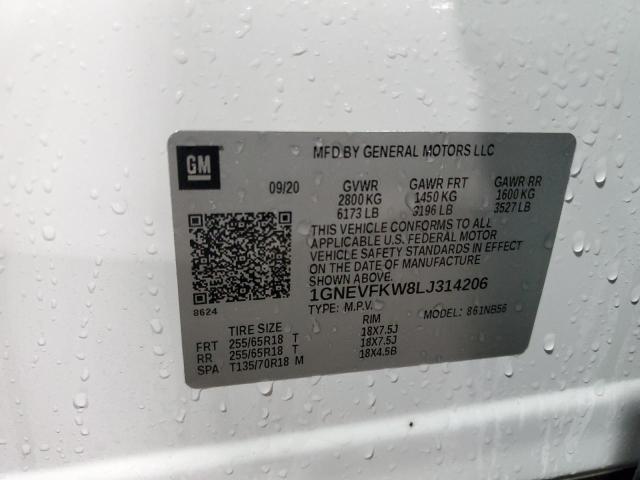 2020 CHEVROLET TRAVERSE L - 1GNEVFKW8LJ314206