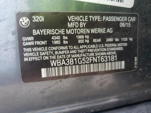 2015 BMW 320 I - WBA3B1G52FNT63181