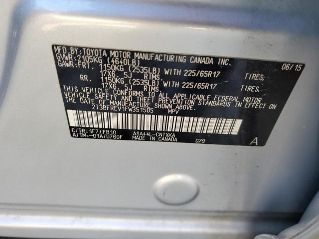 2015 TOYOTA RAV4 LE - 2T3BFREV1FW351505