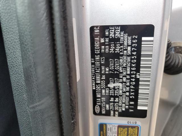 2019 KIA SORENTO L - 5XYPG4A36KG547362