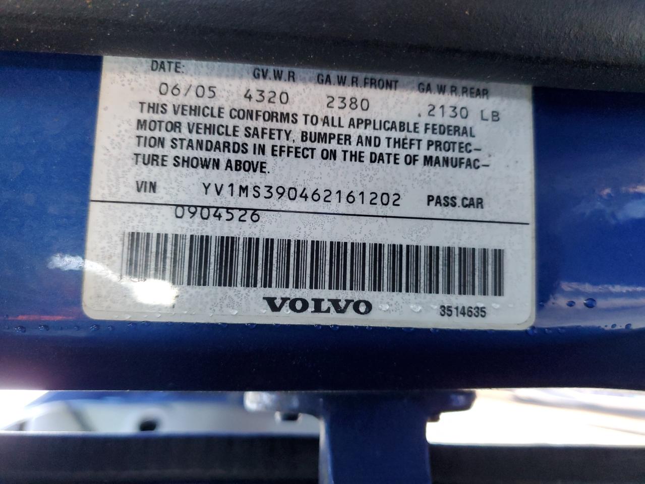 Lot #3055080977 2006 VOLVO S40