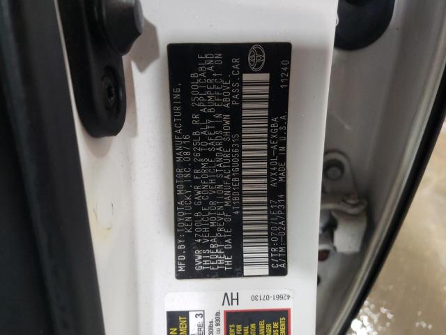 2016 TOYOTA AVALON HYB 4T1BD1EB1GU056315