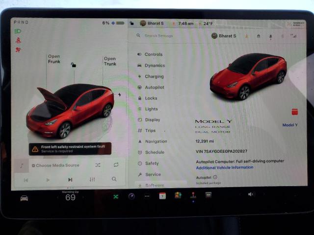 VIN 7SAYGDEE0PA202827 2023 TESLA MODEL Y no.9