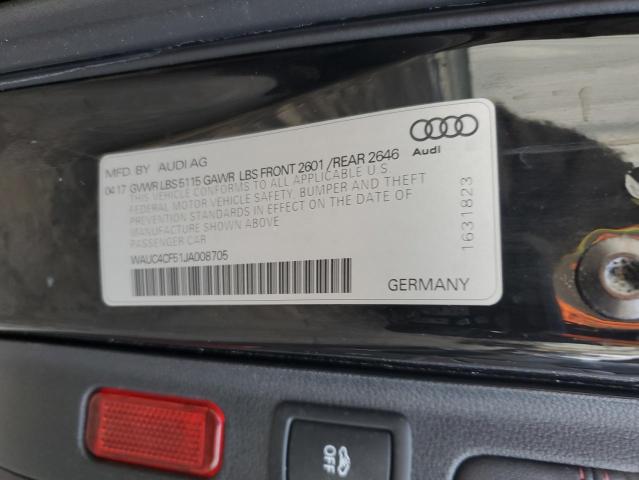 2018 AUDI S5 PRESTIG WAUC4CF51JA008705