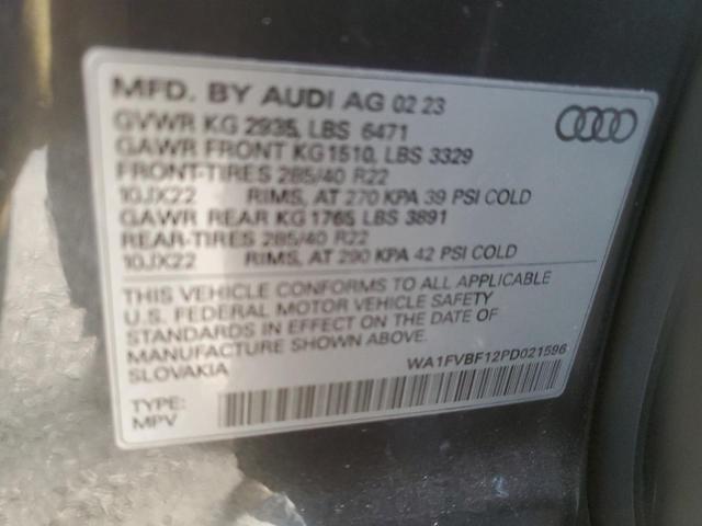 2023 AUDI Q8 PRESTIG WA1FVBF12PD021596
