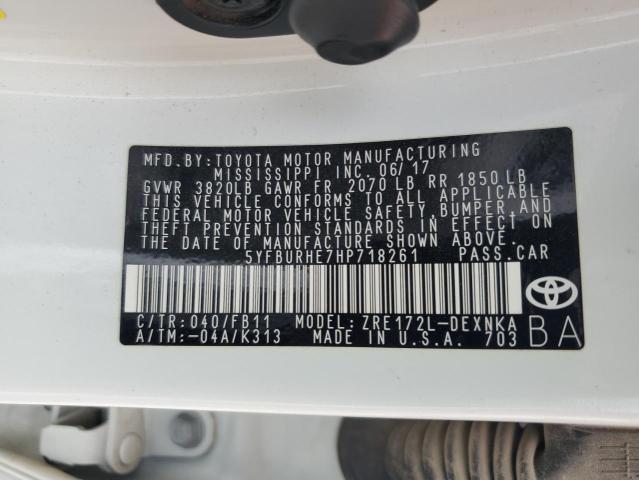 2017 TOYOTA COROLLA L - 5YFBURHE7HP718261