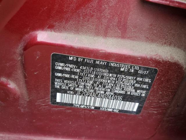 2017 SUBARU CROSSTREK - JF2GPAAC4HG244036