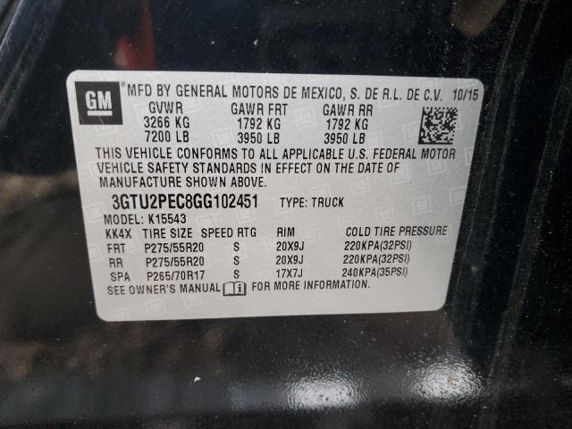 2016 GMC SIERRA K15 - 3GTU2PEC8GG102451