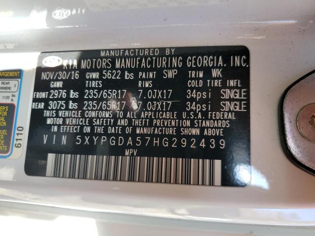 2017 KIA SORENTO LX - 5XYPGDA57HG292439
