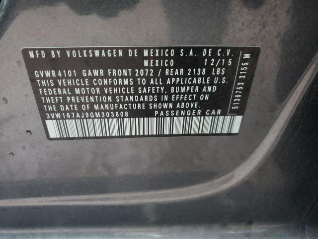 2016 VOLKSWAGEN JETTA S - 3VW167AJ9GM303608