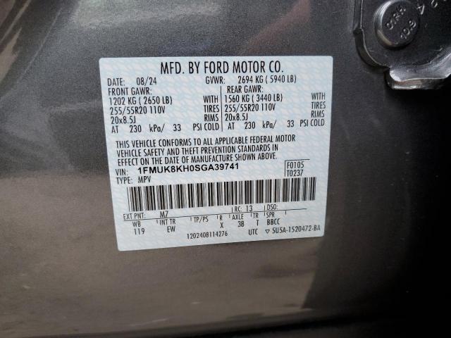 VIN 1FMUK8KH0SGA39741 2025 FORD EXPLORER no.14