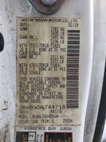 2019 NISSAN FRONTIER S - 1N6AD0CW1KN744718