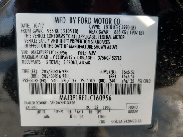 2018 FORD ECOSPORT S MAJ3P1RE1JC160956