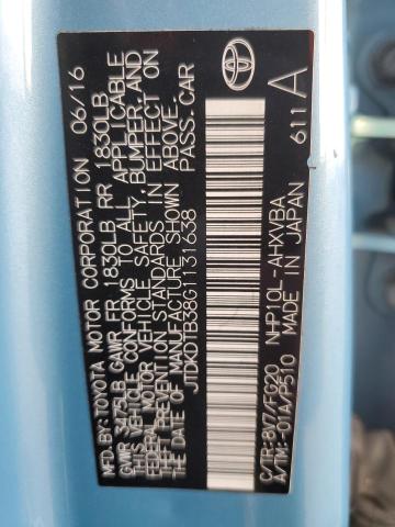 2016 TOYOTA PRIUS C - JTDKDTB38G1131638