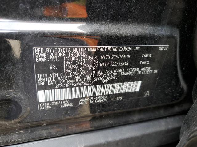 VIN 2T3C1RFV3NW230328 2022 TOYOTA RAV4 no.13