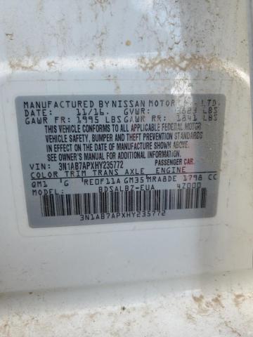 2017 NISSAN SENTRA S - 3N1AB7APXHY235772