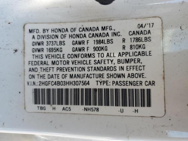 2017 HONDA CIVIC LX - 2HGFC4B03HH307564
