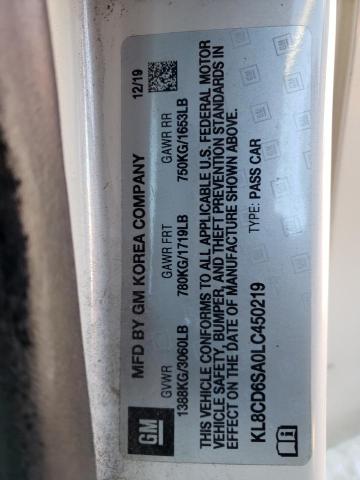 2020 CHEVROLET SPARK 1LT - KL8CD6SA0LC450219