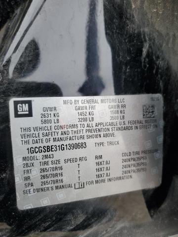 2016 CHEVROLET COLORADO - 1GCGSBE31G1390683