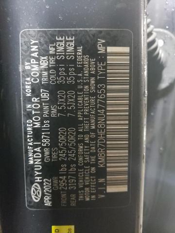 2022 HYUNDAI PALISADE C - KM8R7DHE8NU477653
