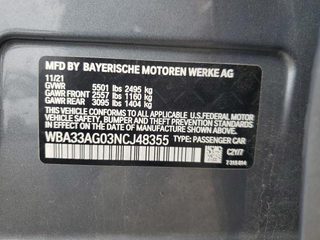 VIN WBA33AG03NCJ48355 2022 BMW 5 SERIES no.13