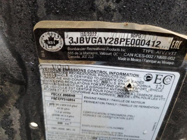 2023 CAN-AM MAVERICK X - 3JBVGAY28PE000412